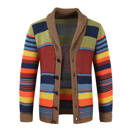 Color-blocking Fashionable Cardigan