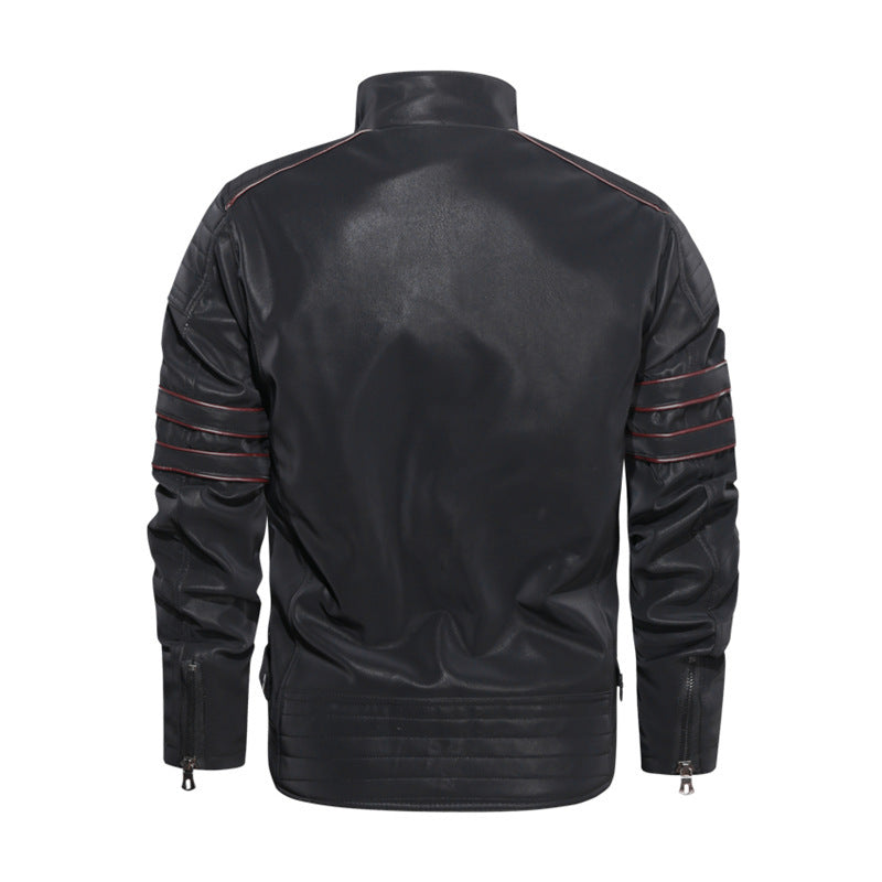 Men's PU Brushed Suede Leather Jacket