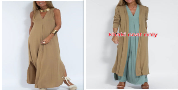 Long Cardigan Jacket Suit For Women