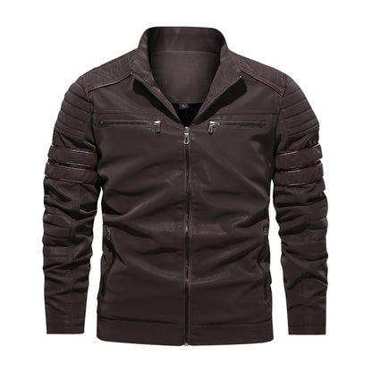 Men's PU Brushed Suede Leather Jacket