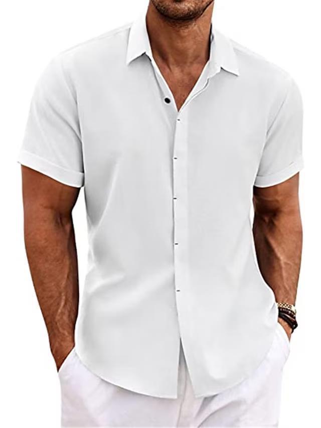 Men's Short Sleeve Standing Collar Polo Shirt