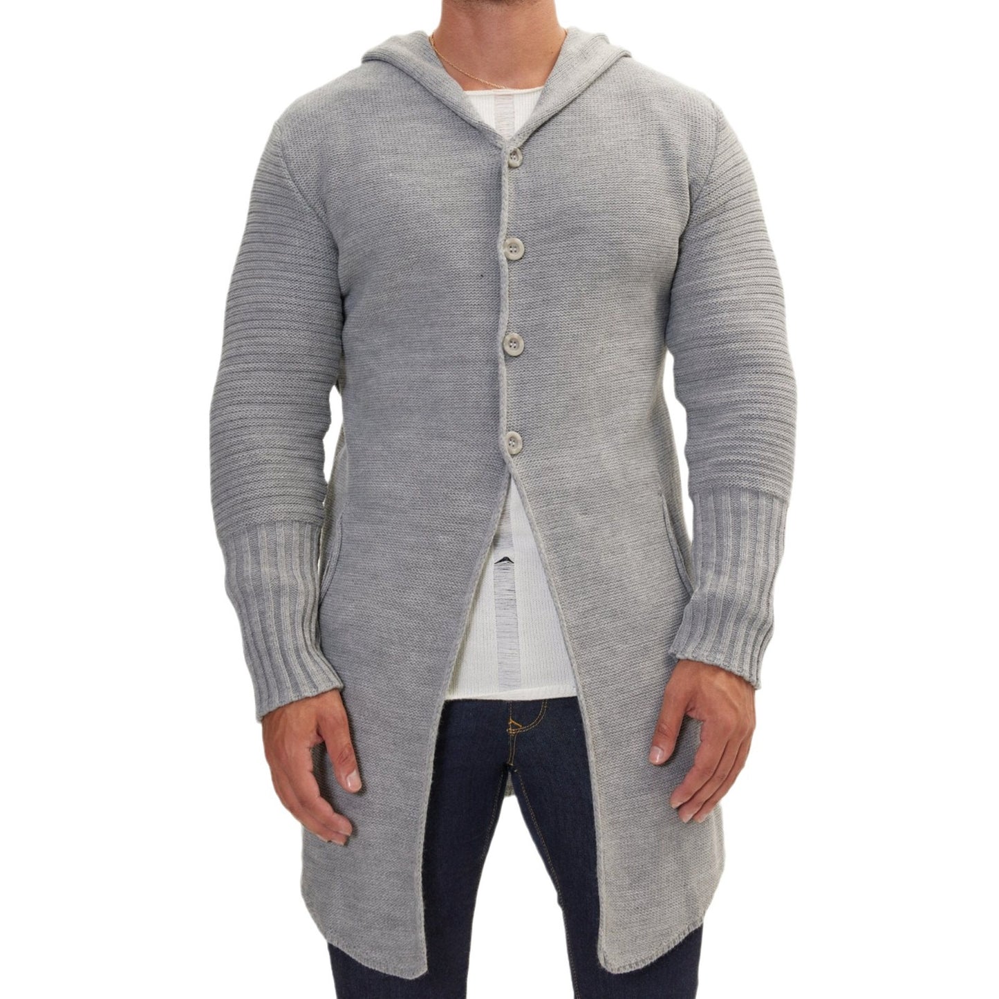 Mid-Length Pocket Cardigan Coat