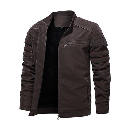 Men's PU Brushed Suede Leather Jacket