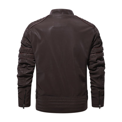 Men's PU Brushed Suede Leather Jacket