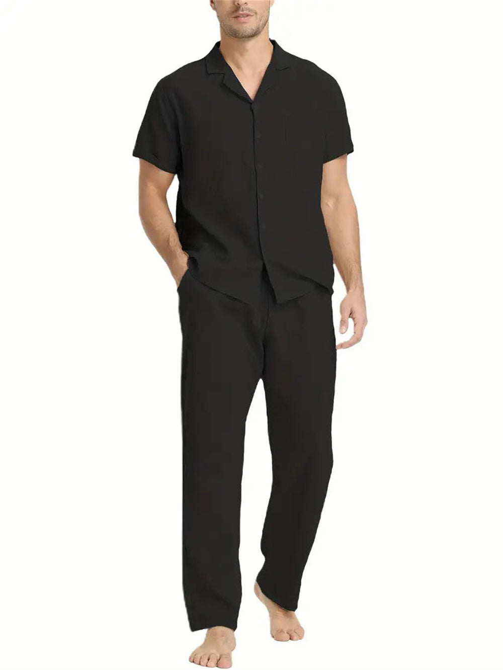 Men's Casual Sports Short Sleeve Suit