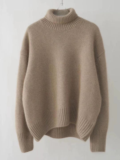 Minimalist Turtleneck Wool Sweater