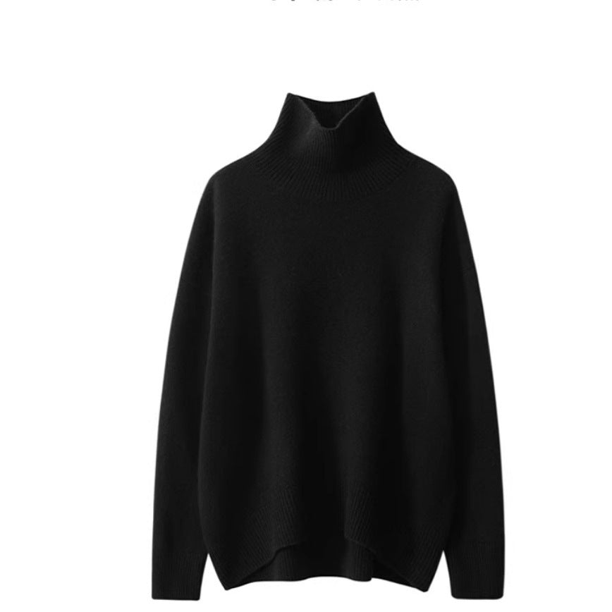 Minimalist Turtleneck Wool Sweater