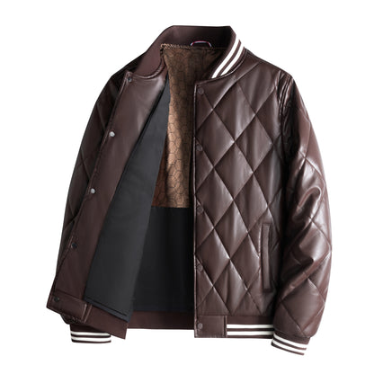 Leather Coat Trendy Baseball Jacket