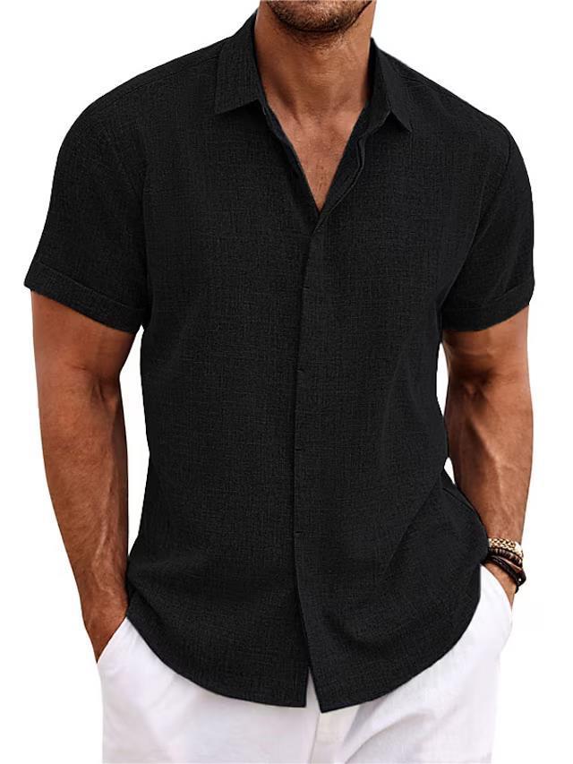 Men's Short Sleeve Standing Collar Polo Shirt