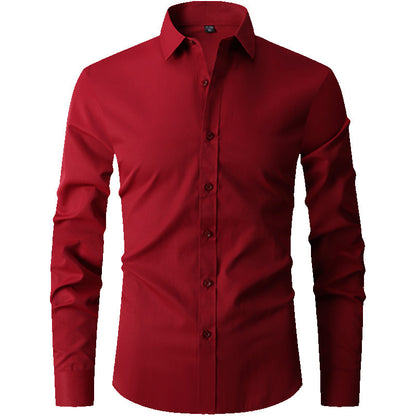 Long Sleeve Trendy Casual Slim-fit Shirt