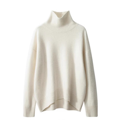 Minimalist Turtleneck Wool Sweater