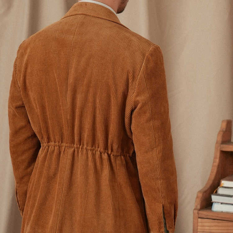 Corduroy Slim-fit Safari Jacket