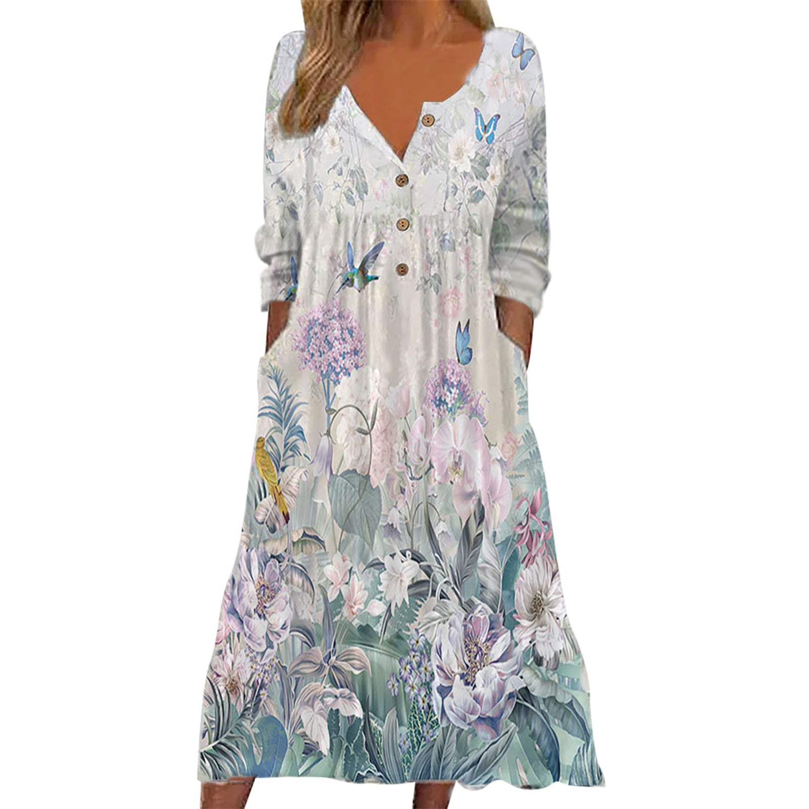 Floral A-Line Skirt Dress