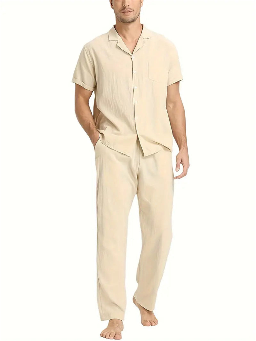 Men's Casual Sports Short Sleeve Suit