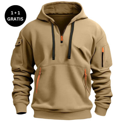 Dropped Shoulder Hooded Sweatshirt