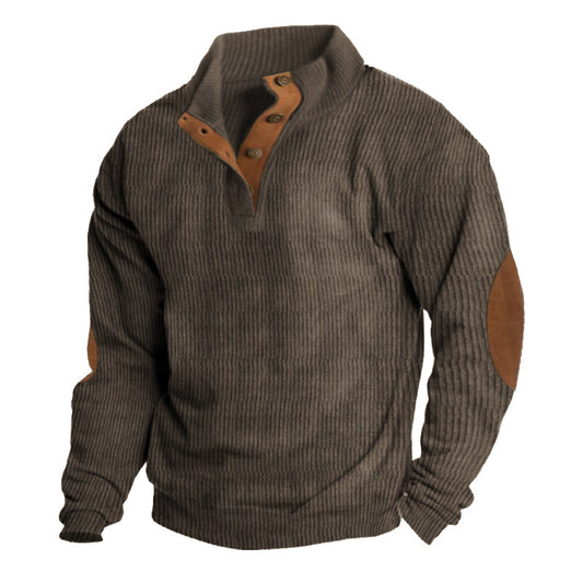 Loose-Fit Polyester Fiber Men’s Sweater