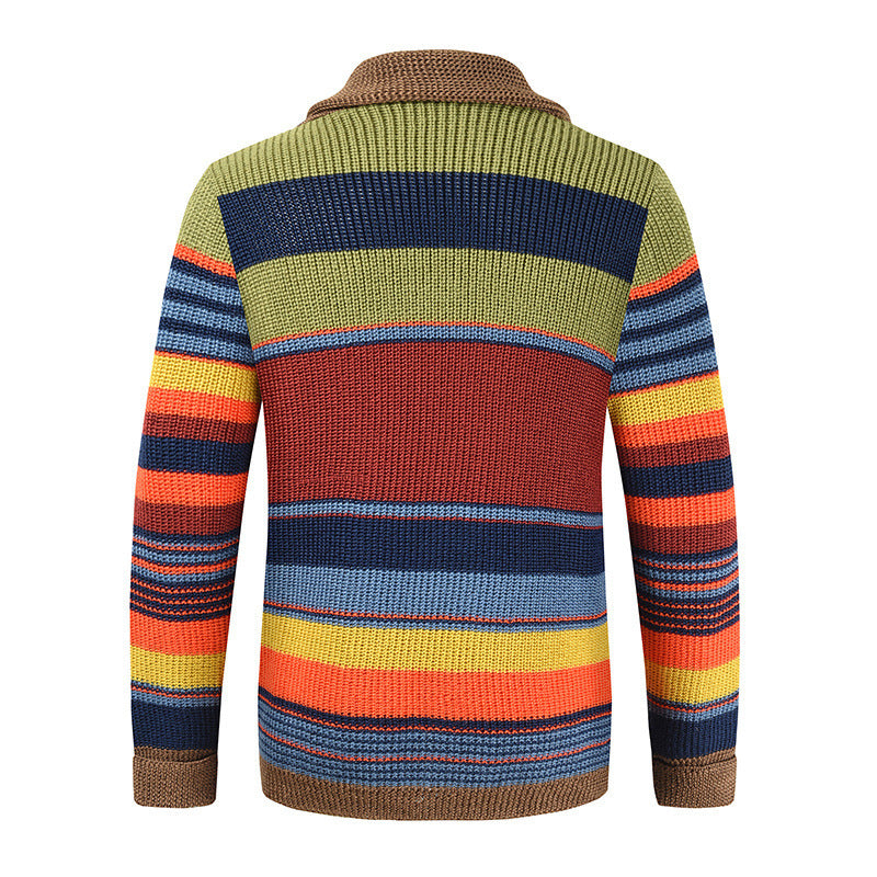 Color-blocking Fashionable Cardigan