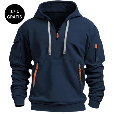 Dropped Shoulder Hooded Sweatshirt