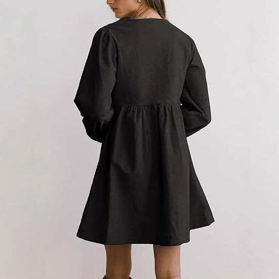 Long Sleeve Pocket Dress