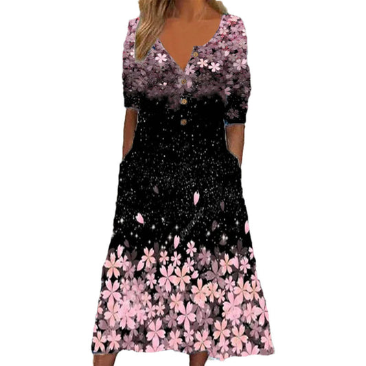 Floral A-Line Skirt Dress