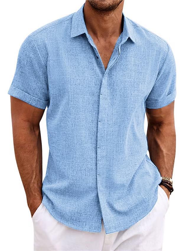 Men's Short Sleeve Standing Collar Polo Shirt