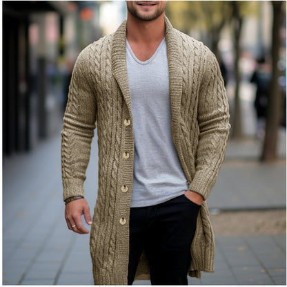 Mid-Length Pocket Cardigan Coat