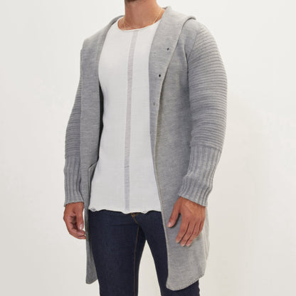 Mid-Length Pocket Cardigan Coat